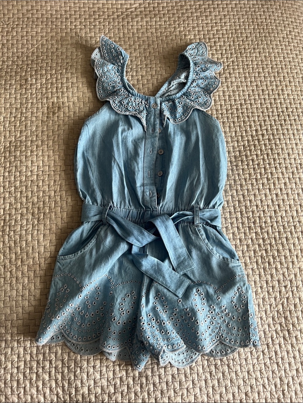 Girls Boboli romper. Size 10 like new!
